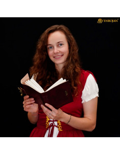 Journal médiéval à couverture en cuir marron avec design... 2