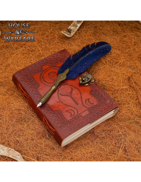 Journal médiéval à couverture en cuir...