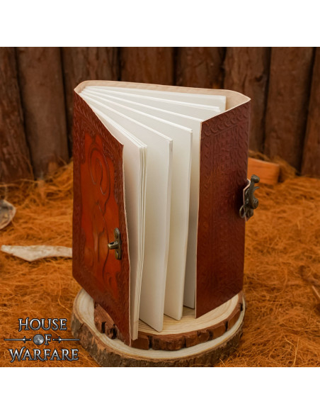 Journal médiéval à couverture en cuir...