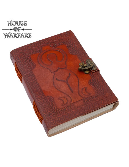 Journal médiéval à couverture en cuir...