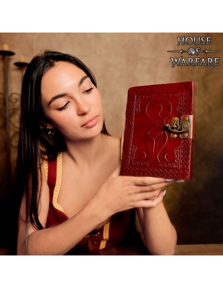 Journal médiéval à couverture en cuir...