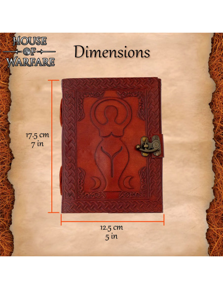 Journal médiéval à couverture en cuir...