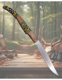 Couteau à cliquet Third décoré de la série Bois d'Érable...