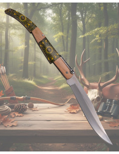 Couteau à cliquet Third mango décor damasquiné, série...