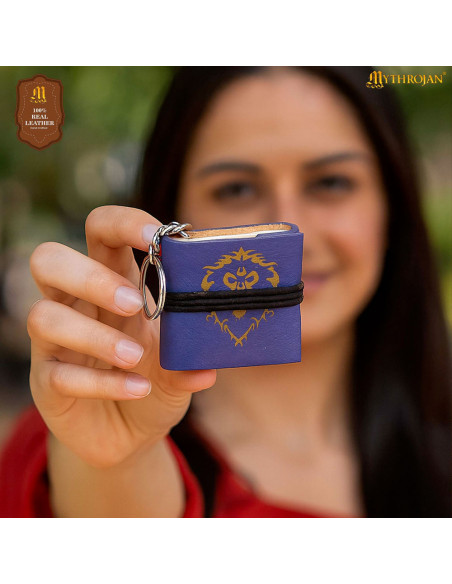 Porte-clés mini journal en cuir World...