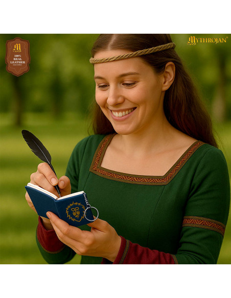 Porte-clés mini journal en cuir World...