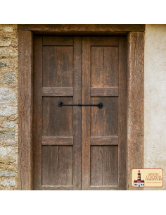 Verrou rustique avec crochet et œil pour porte en bois 2