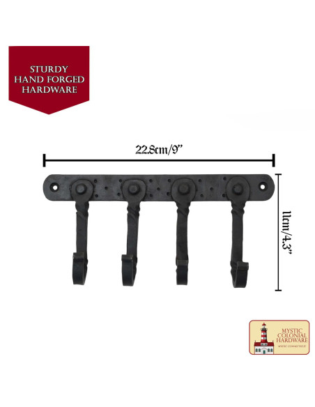 Porte-manteau rustique avec 4...