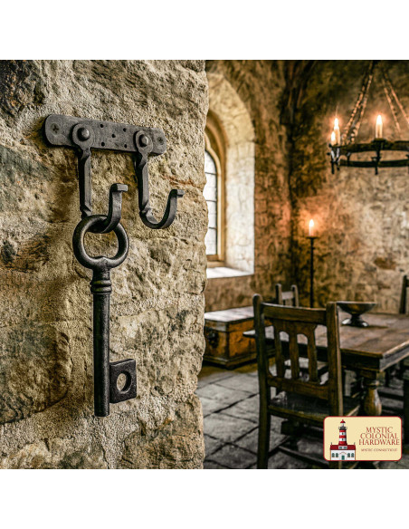 Porte-manteau rustique avec double...