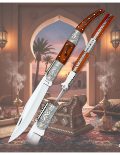 Couteau arabe décoré numéro trois d'Albainox, lame rouge