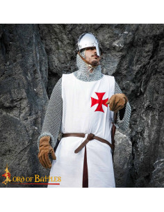 Gants médiévaux en cuir suédé de couleur marron 2