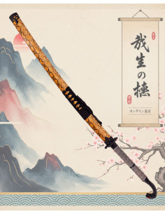 Katana décorative poignée Cobra Noire 2