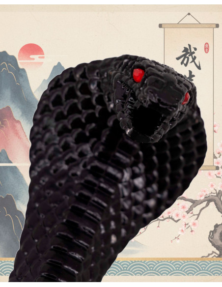 Katana décorative poignée Cobra Noire