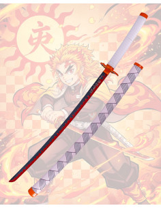Katana décorative Rengoku Kyoujurou de Demon Slayer, avec...