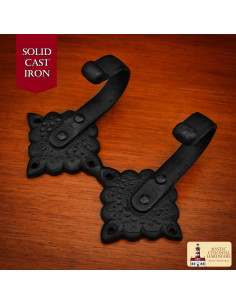 Support double rustique à suspendre au mur (13,9 x 5 cm.) 2