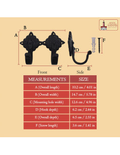 Support double rustique à suspendre muralement (10,2 x... 2