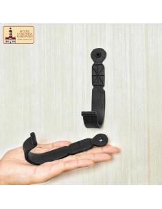 Crochet mural rustique forgé à la main (11 x 2,2 cm). 2