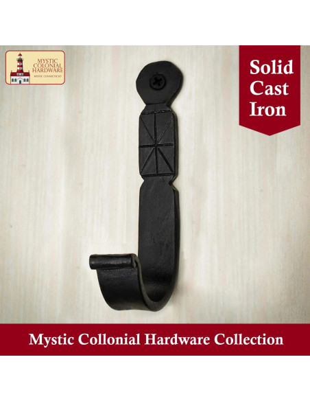 Crochet mural rustique forgé à la...