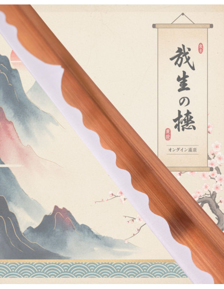 Katana fonctionnelle lame en acier au...