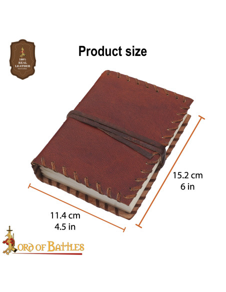 Journal médiéval à couverture en cuir...