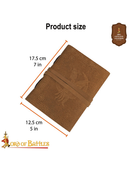 Agenda médiévale à couverture en cuir...