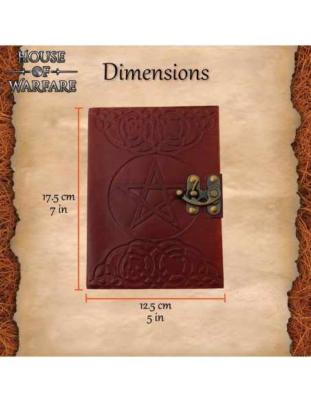 Journal médiéval à couverture en cuir...