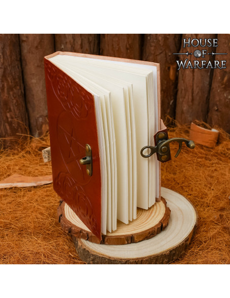 Journal médiéval à couverture en cuir...