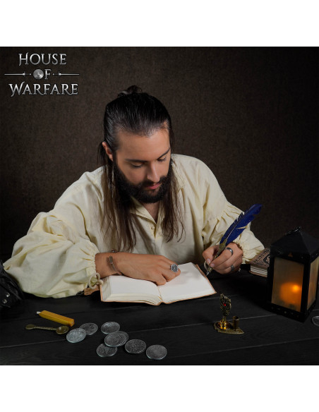 Journal médiéval à couverture en cuir...