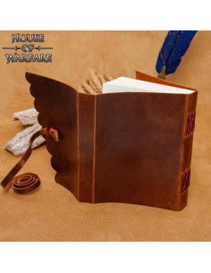 Journal médiéval à couverture en cuir avec fermeture à... 2