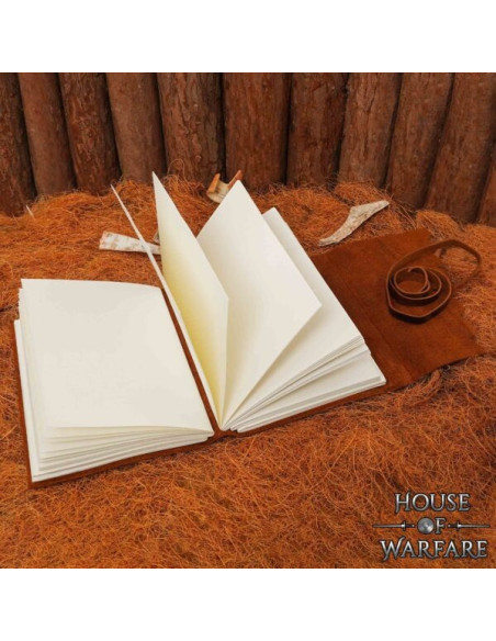 Journal médiéval à couverture en cuir...