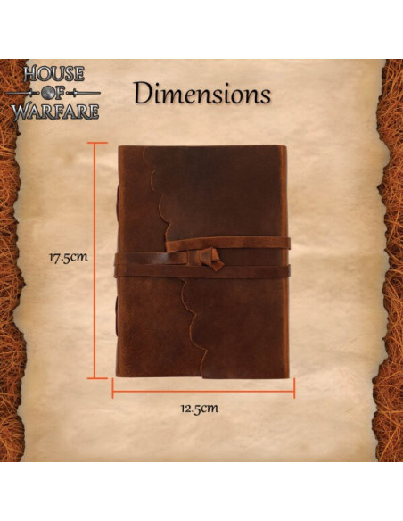 Journal médiéval à couverture en cuir...