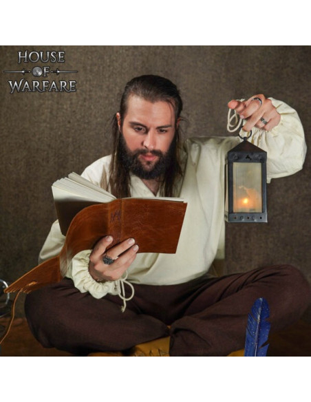 Journal médiéval à couverture en cuir...