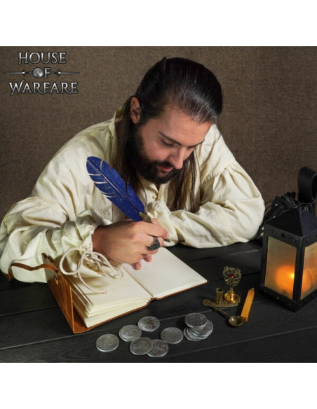 Journal médiéval à couverture en cuir...