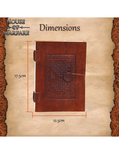 Journal médiéval à couverture en cuir...