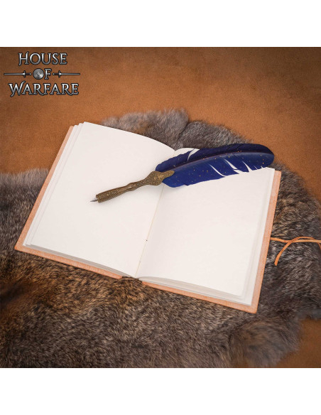 Journal médiéval à couverture en cuir...