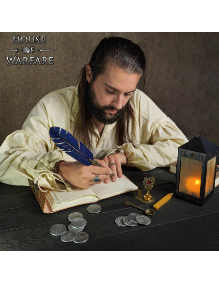 Journal médiéval à couverture en cuir...