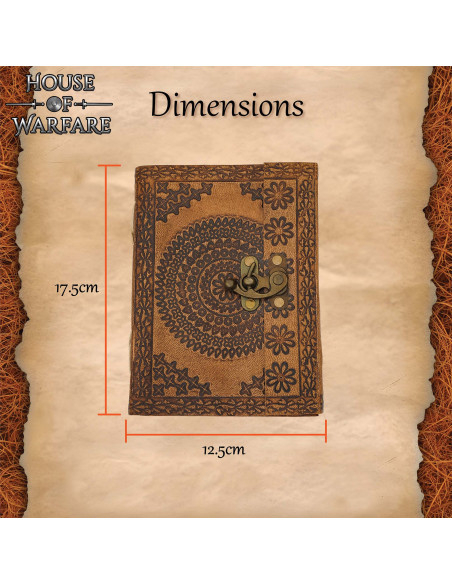 Journal médiéval à couverture en cuir...