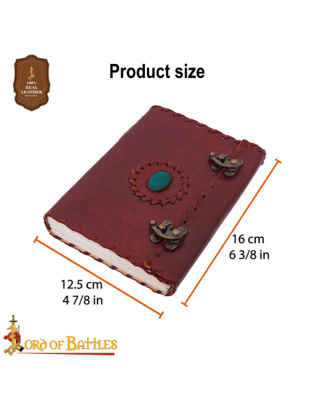 Journal médiéval à couverture en cuir...