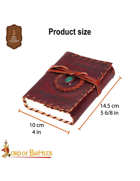 Journal médiéval à couverture en cuir...