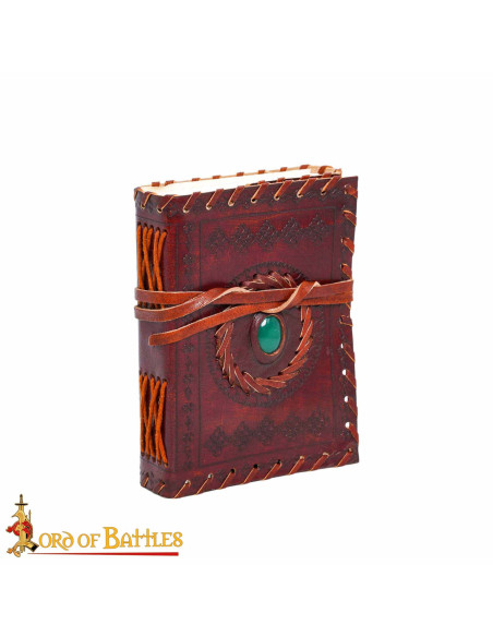 Journal médiéval à couverture en cuir...