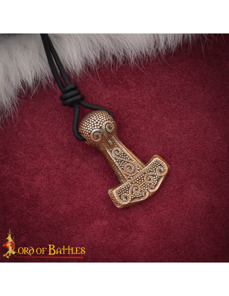 Pendentif viking Mjölnir en bronze...