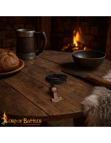 Pendentif viking Mjölnir en bronze...