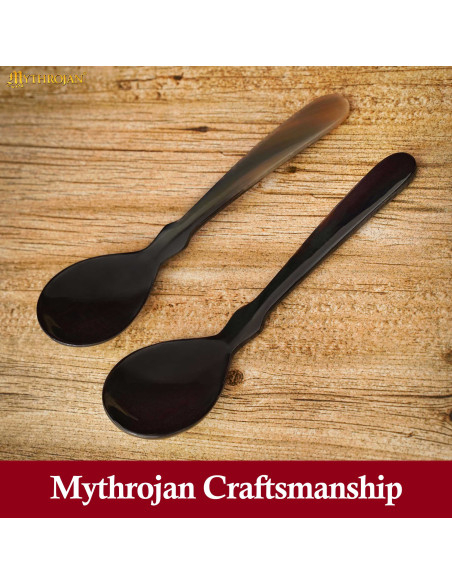 Set de 2 cuillères médiévales en... Set de 2 cuillères médiévales en...