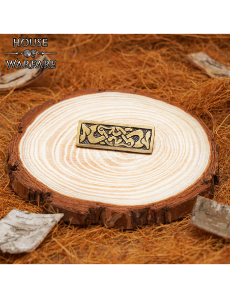 Plaque décorative viking en laiton,...