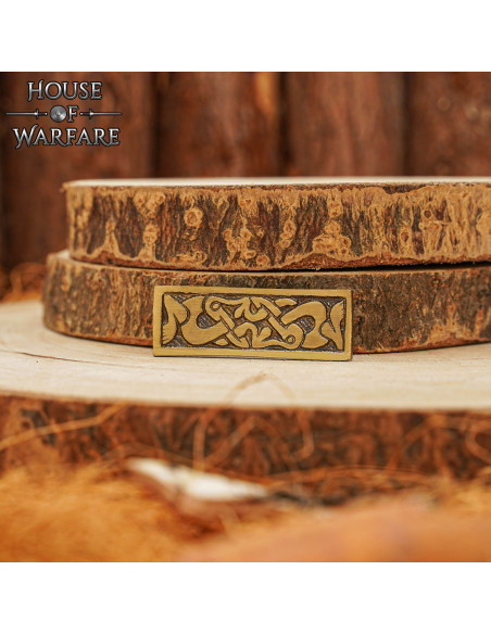 Plaque décorative viking en laiton,...