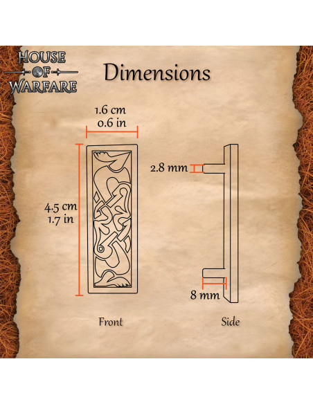 Plaque décorative viking en laiton,...