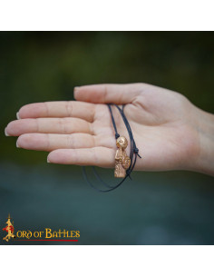 Pendentif viking médiéval dame Valkyrie en bronze 2