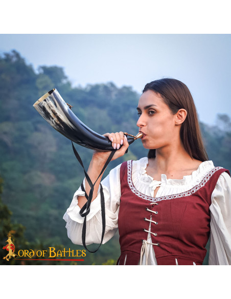 Corne médiévale authentique avec...