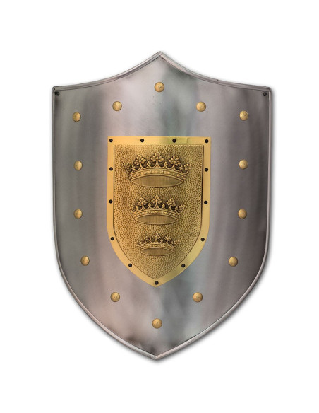 Bouclier avec gravure de la couronne
