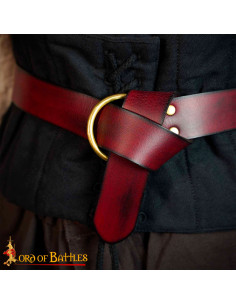 Ceinture en cuir Fantasy fait main, boucle anneau 2